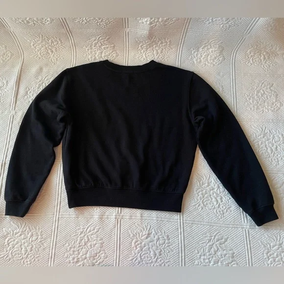 Z Supply Classic Crew Sweatshirt Black XS - Picture 4 of 11